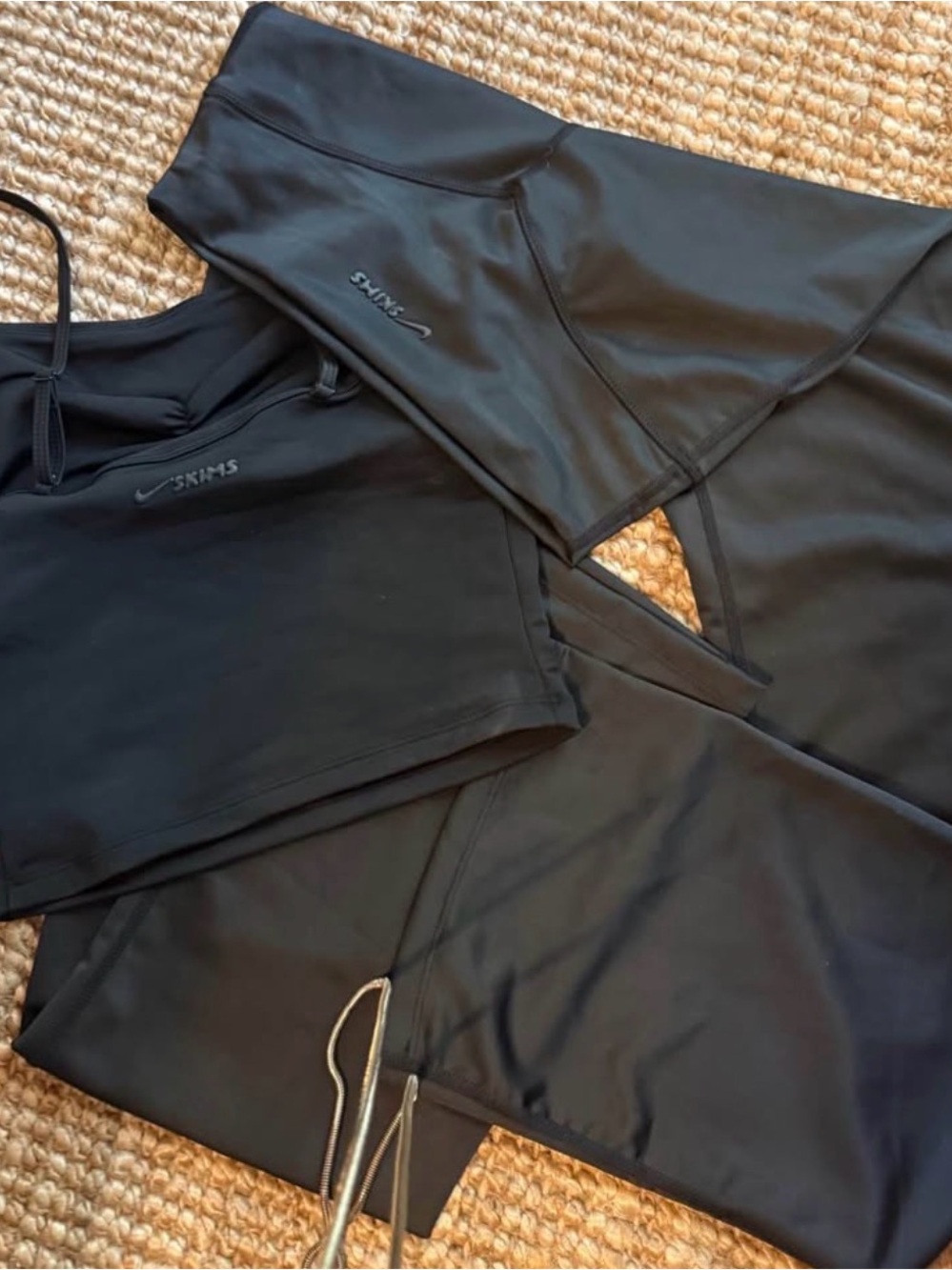 SKIMS Nike NWT flare pant and top with built in bra both medium